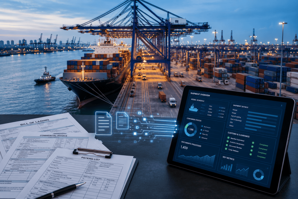 AI is helping turn fragmented shipping documents into structured data for customs and port systems
